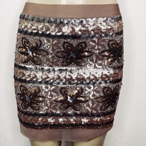 Chelsea & Violet Sequin Silver  & gold Skirt